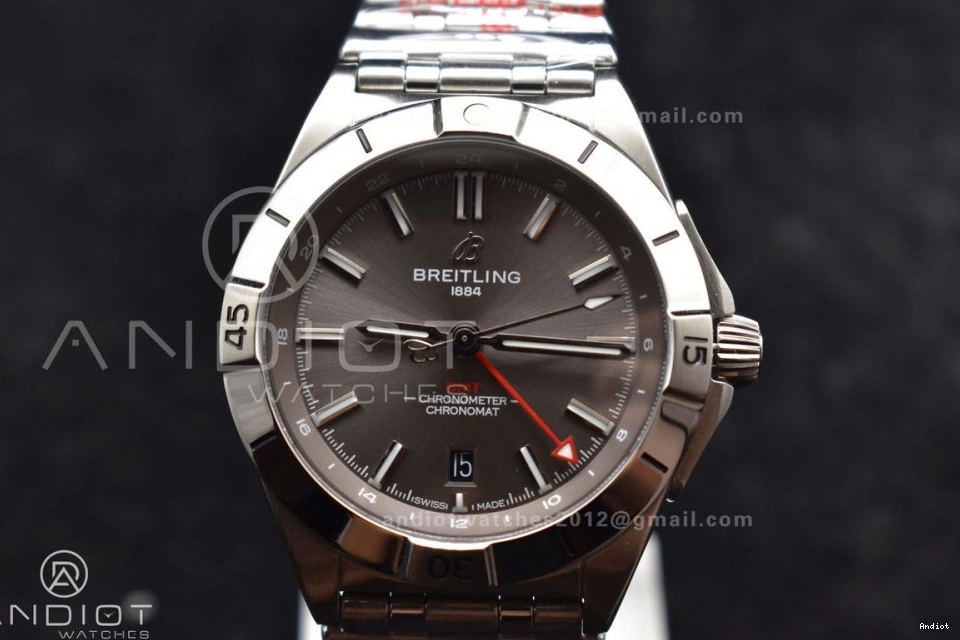 BLS Best GMT 1:1 Chronomat Automatic Edition Factory Breitling A BestValue on SS 40mm Bracelet 529 Dial Grey 0809